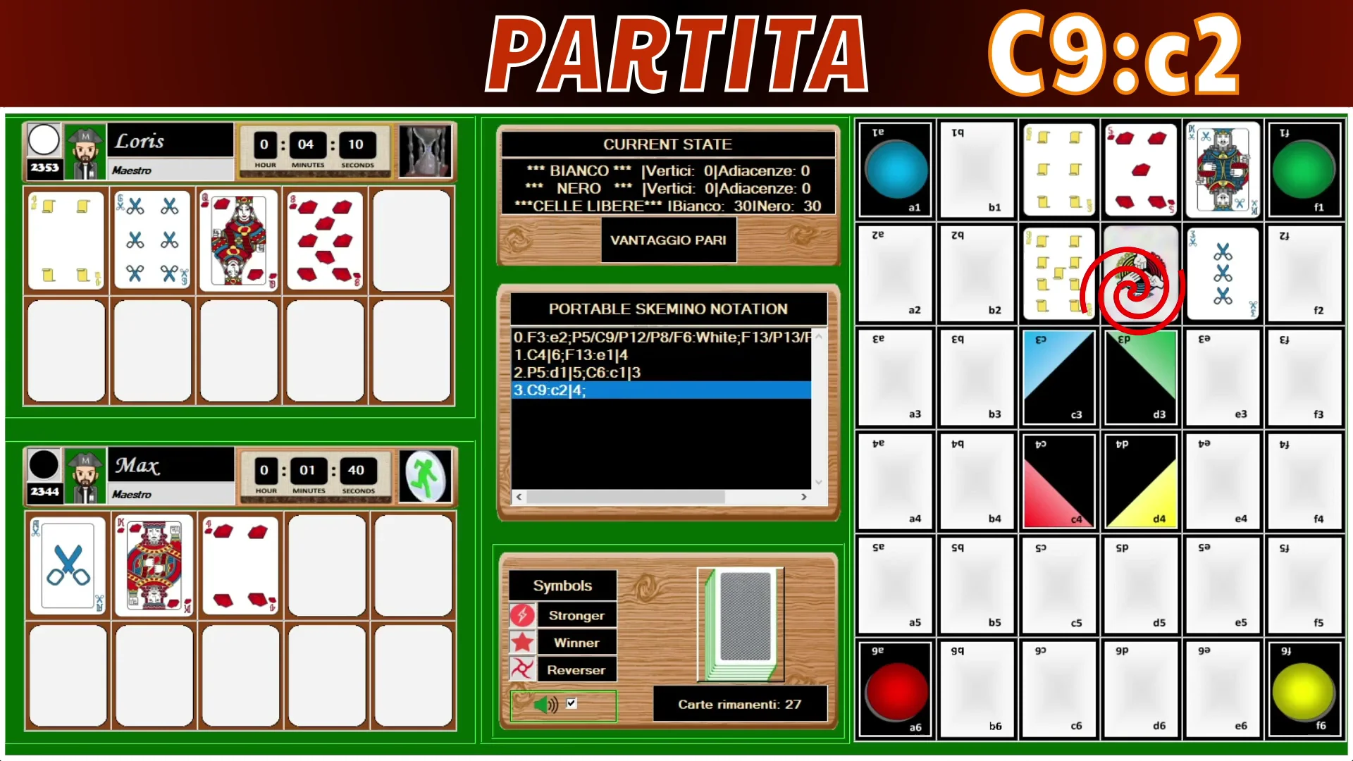 Bianco colloca C9 in c2