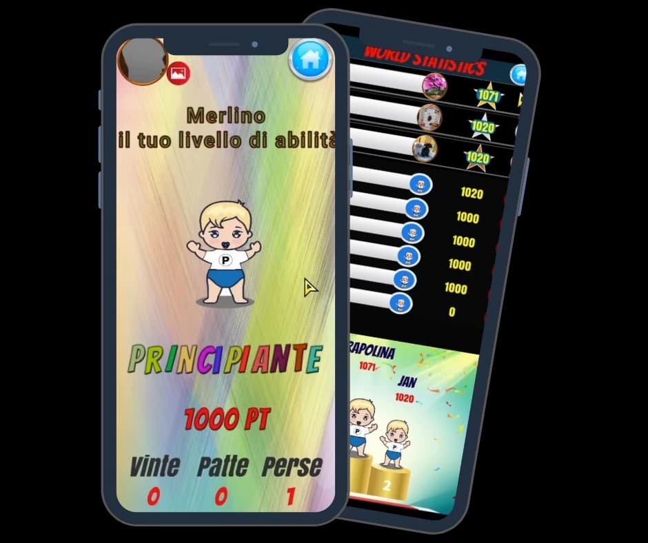 App SKALC - Screenshot telefoni