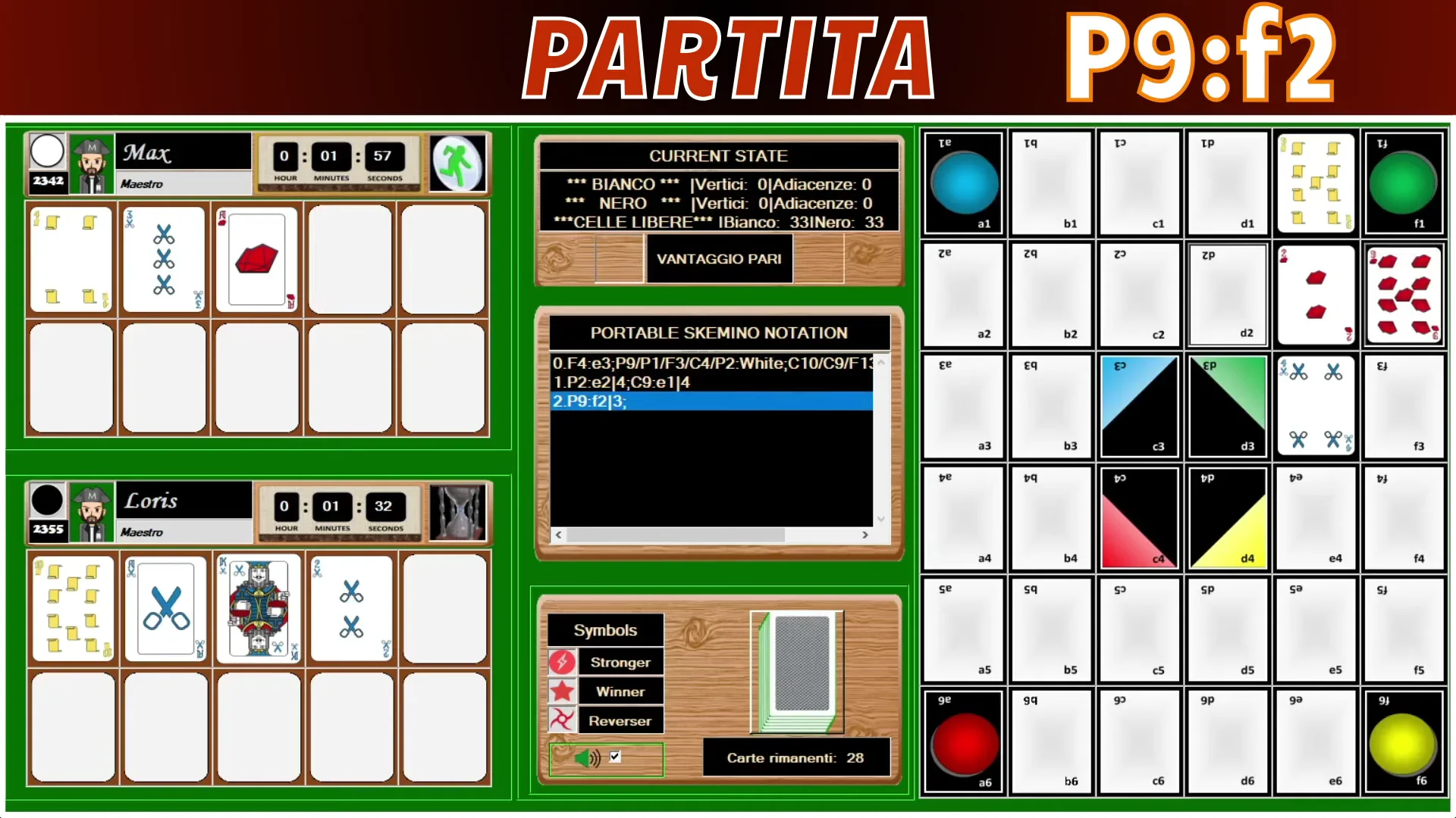 Bianco piazza P9 in f2