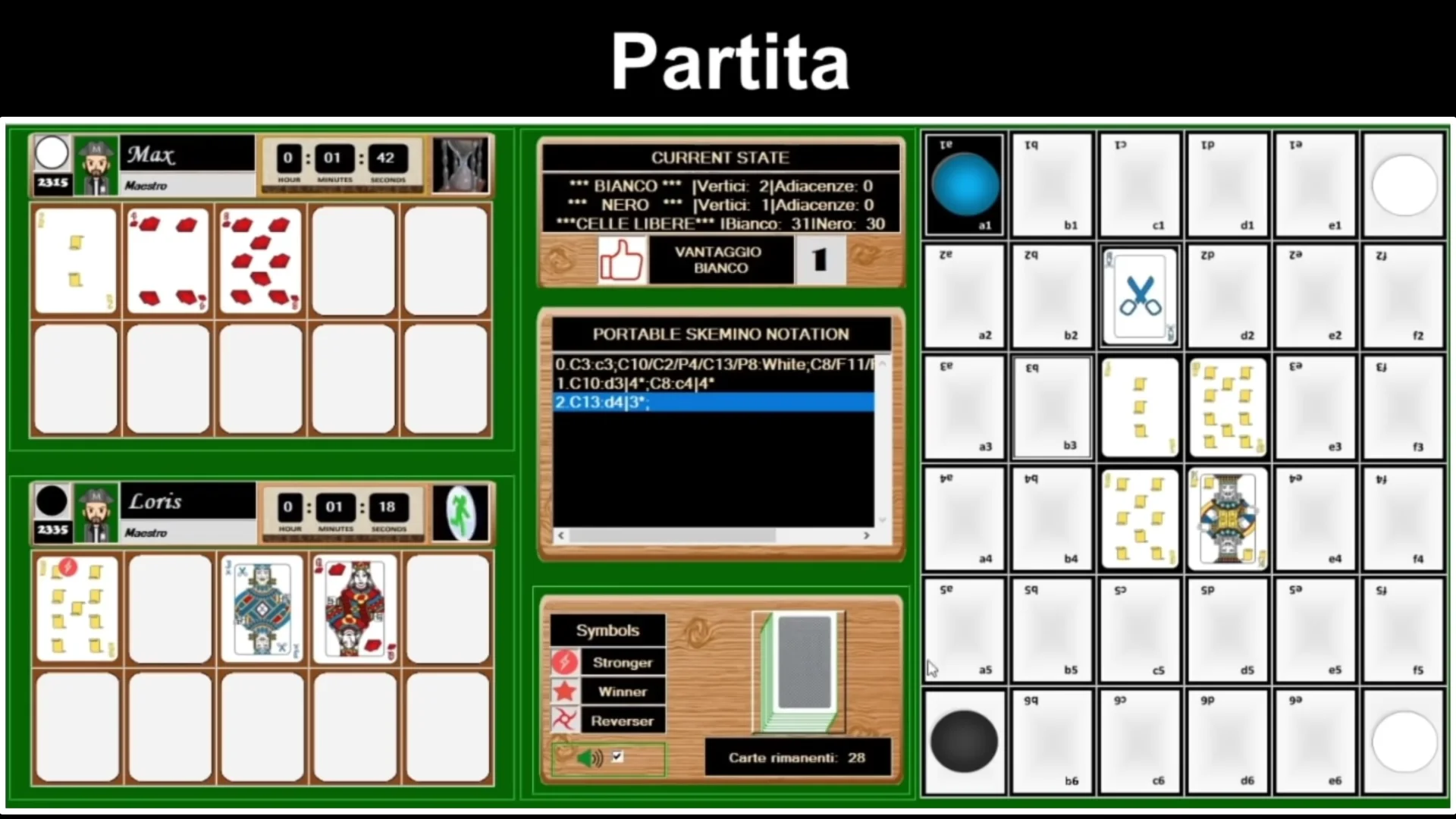 Nero piazza F1 in c2